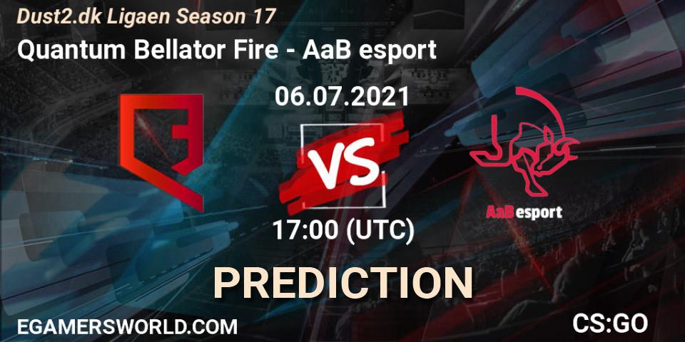 Prognose für das Spiel Quantum Bellator Fire VS AaB esport. 06.07.21. CS2 (CS:GO) - Dust2.dk Ligaen Season 17