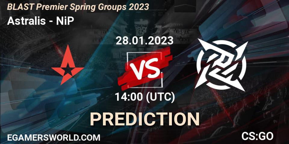 Prognose für das Spiel Astralis VS NiP. 28.01.23. CS2 (CS:GO) - BLAST Premier Spring Groups 2023