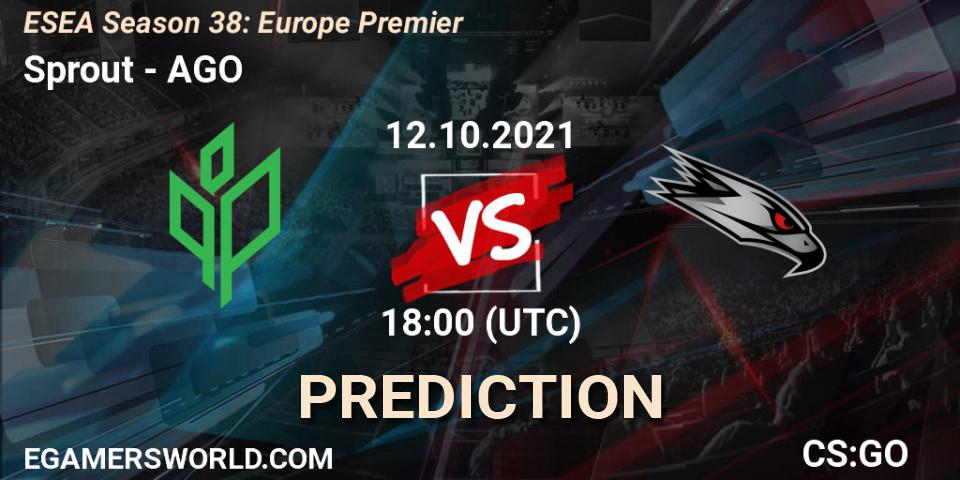 Prognose für das Spiel Sprout VS AGO. 12.10.21. CS2 (CS:GO) - ESEA Season 38: Europe Premier
