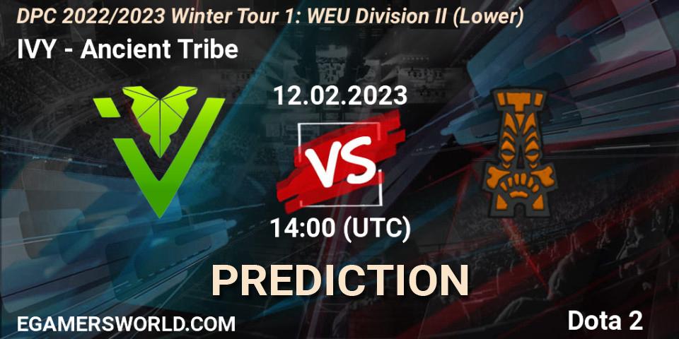 Prognose für das Spiel IVY VS Ancient Tribe. 12.02.23. Dota 2 - DPC 2022/2023 Winter Tour 1: WEU Division II (Lower)