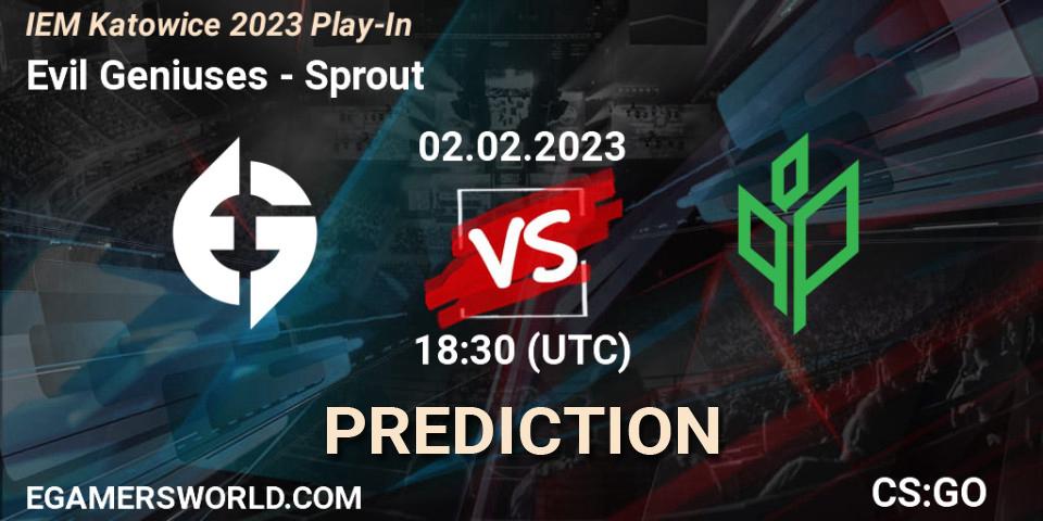 Prognose für das Spiel Evil Geniuses VS Sprout. 02.02.23. CS2 (CS:GO) - IEM Katowice 2023 Play-In