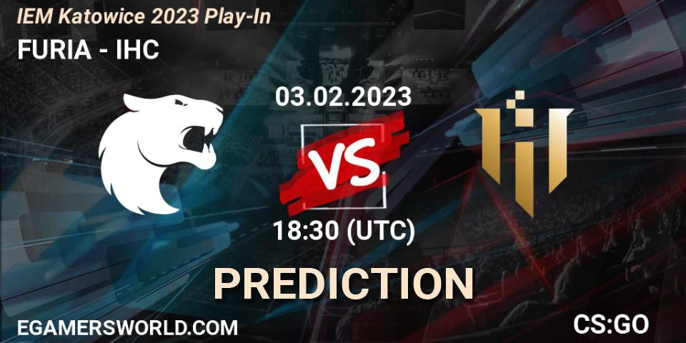 Prognose für das Spiel FURIA VS IHC. 03.02.23. CS2 (CS:GO) - IEM Katowice 2023 Play-In