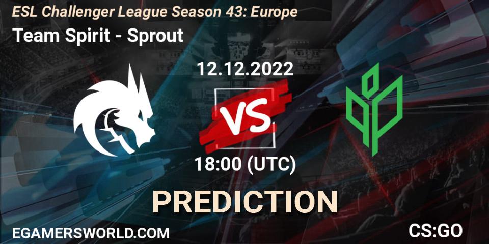 Prognose für das Spiel Team Spirit VS Sprout. 12.12.22. CS2 (CS:GO) - ESL Challenger League Season 43: Europe