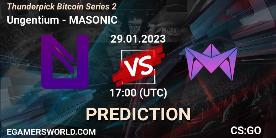 Prognose für das Spiel Ungentium VS MASONIC. 29.01.23. CS2 (CS:GO) - Thunderpick Bitcoin Series 2