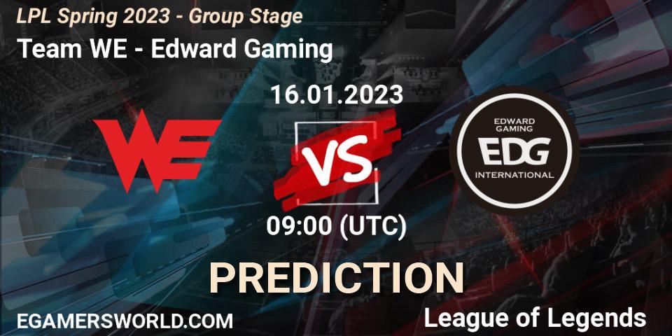 Prognose für das Spiel Team WE VS Edward Gaming. 16.01.23. LoL - LPL Spring 2023 - Group Stage