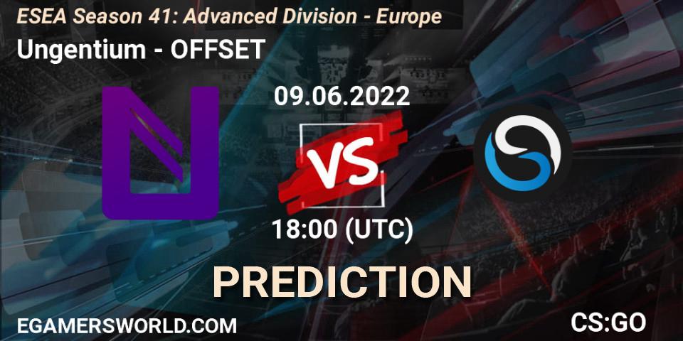 Prognose für das Spiel Ungentium VS OFFSET. 09.06.22. CS2 (CS:GO) - ESEA Season 41: Advanced Division - Europe