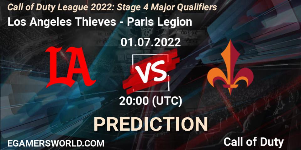 Prognose für das Spiel Los Angeles Thieves VS Paris Legion. 03.07.22. Call of Duty - Call of Duty League 2022: Stage 4