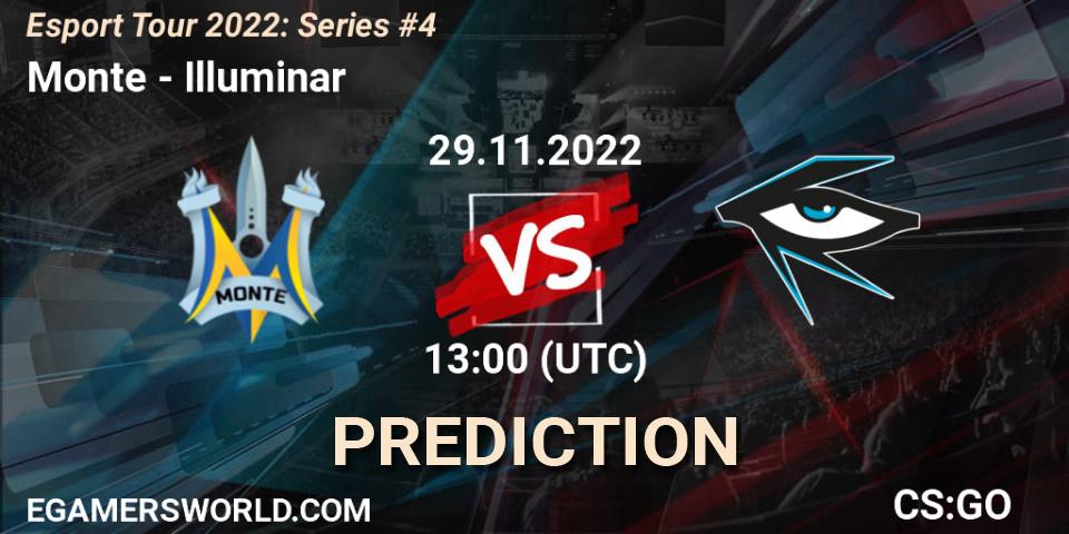 Prognose für das Spiel Monte VS Illuminar. 29.11.22. CS2 (CS:GO) - Esport Tour 2022: Series #4