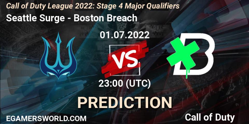 Prognose für das Spiel Seattle Surge VS Boston Breach. 01.07.22. Call of Duty - Call of Duty League 2022: Stage 4