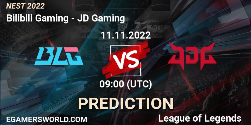 Prognose für das Spiel Bilibili Gaming VS JD Gaming. 11.11.22. LoL - NEST 2022