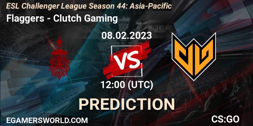 Prognose für das Spiel Flaggers VS Clutch Gaming. 08.02.23. CS2 (CS:GO) - ESL Challenger League Season 44: Asia-Pacific