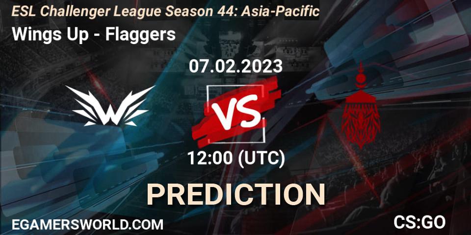 Prognose für das Spiel Wings Up VS Flaggers. 07.02.23. CS2 (CS:GO) - ESL Challenger League Season 44: Asia-Pacific