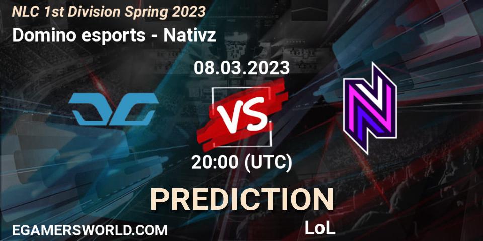 Prognose für das Spiel Domino esports VS Nativz. 14.02.23. LoL - NLC 1st Division Spring 2023