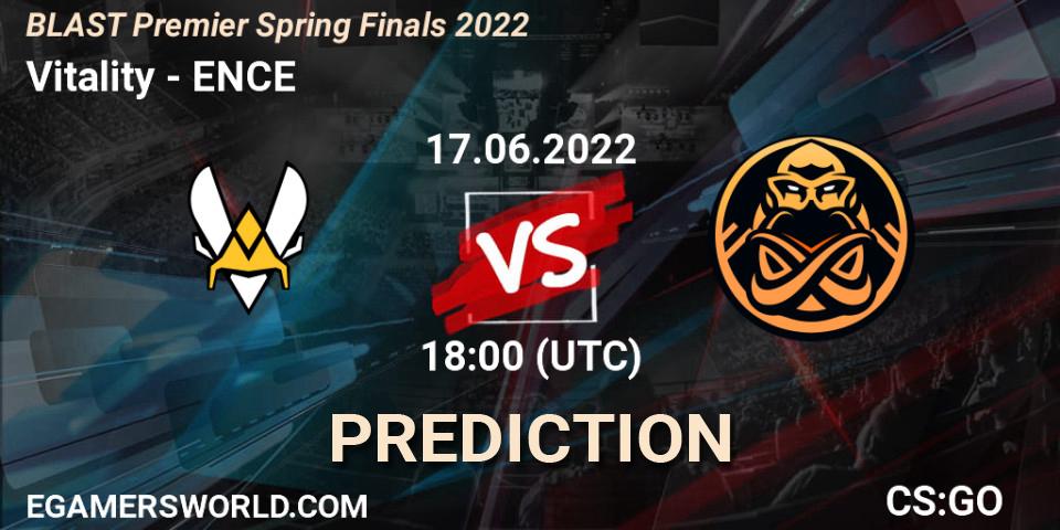 Prognose für das Spiel Vitality VS ENCE. 17.06.22. CS2 (CS:GO) - BLAST Premier Spring Finals 2022 
