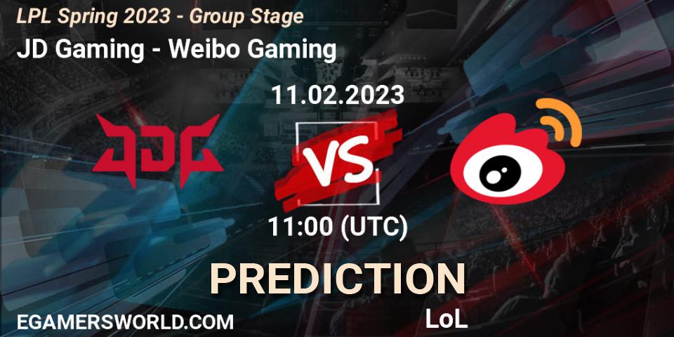 Prognose für das Spiel JD Gaming VS Weibo Gaming. 11.02.23. LoL - LPL Spring 2023 - Group Stage