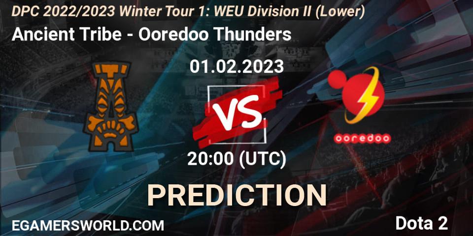 Prognose für das Spiel Ancient Tribe VS Ooredoo Thunders. 01.02.23. Dota 2 - DPC 2022/2023 Winter Tour 1: WEU Division II (Lower)