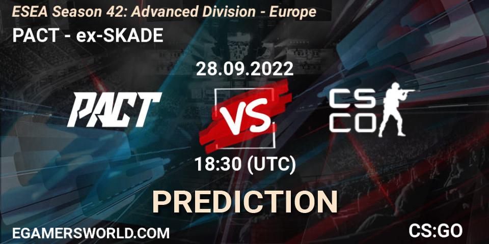 Prognose für das Spiel PACT VS ex-SKADE. 29.09.22. CS2 (CS:GO) - ESEA Season 42: Advanced Division - Europe