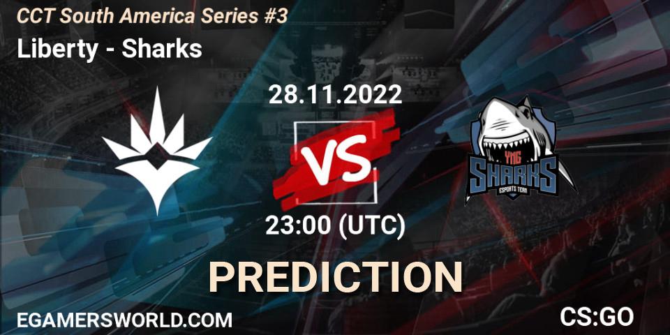 Prognose für das Spiel Liberty VS Sharks. 29.11.22. CS2 (CS:GO) - CCT South America Series #3