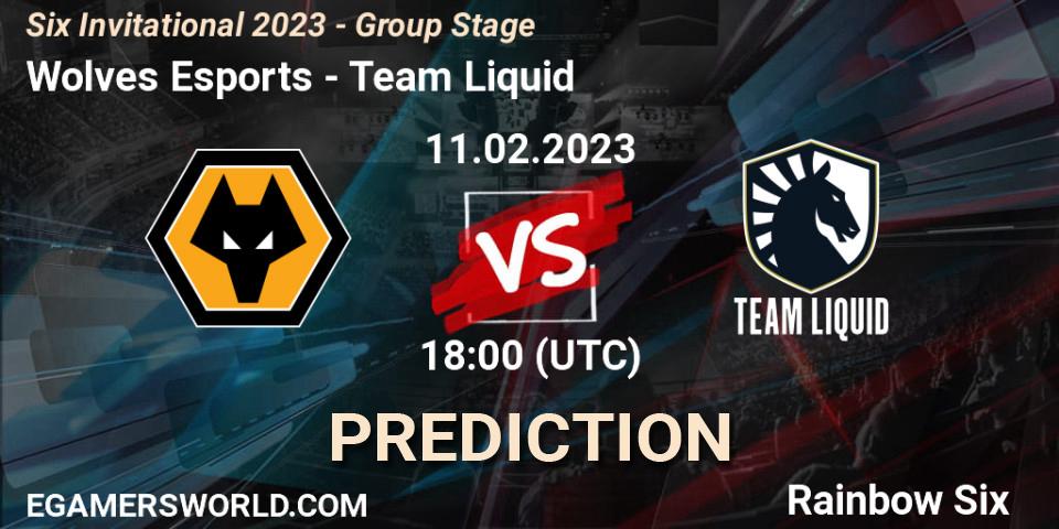 Prognose für das Spiel Wolves Esports VS Team Liquid. 11.02.23. Rainbow Six - Six Invitational 2023 - Group Stage