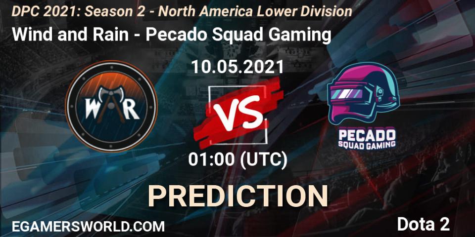 Prognose für das Spiel Wind and Rain VS Pecado Squad Gaming. 10.05.21. Dota 2 - DPC 2021: Season 2 - North America Lower Division