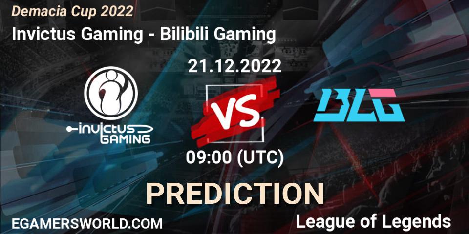 Prognose für das Spiel Invictus Gaming VS Bilibili Gaming. 21.12.22. LoL - Demacia Cup 2022