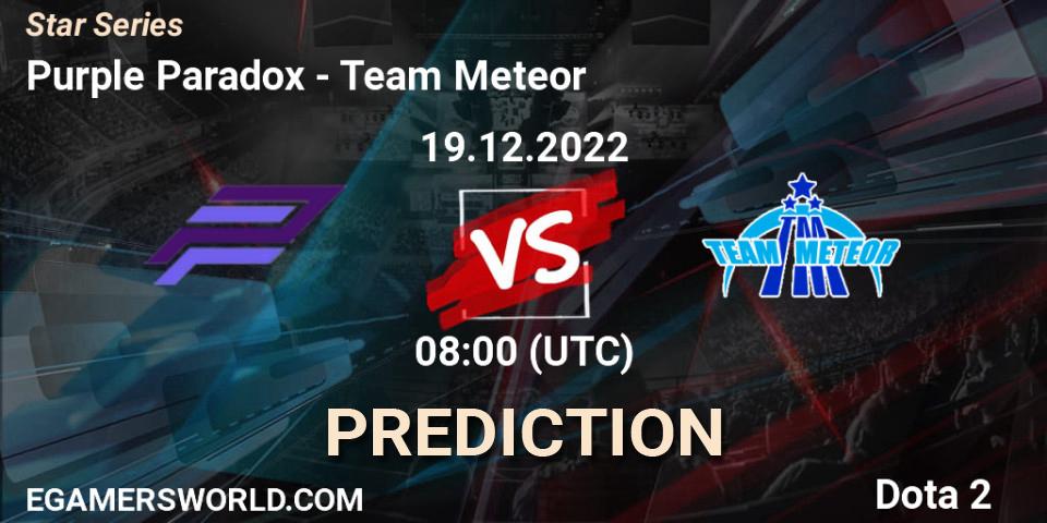 Prognose für das Spiel Purple Paradox VS Team Meteor. 17.12.22. Dota 2 - Star Series