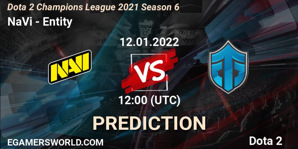 Prognose für das Spiel NaVi VS Entity. 12.01.22. Dota 2 - Dota 2 Champions League 2021 Season 6