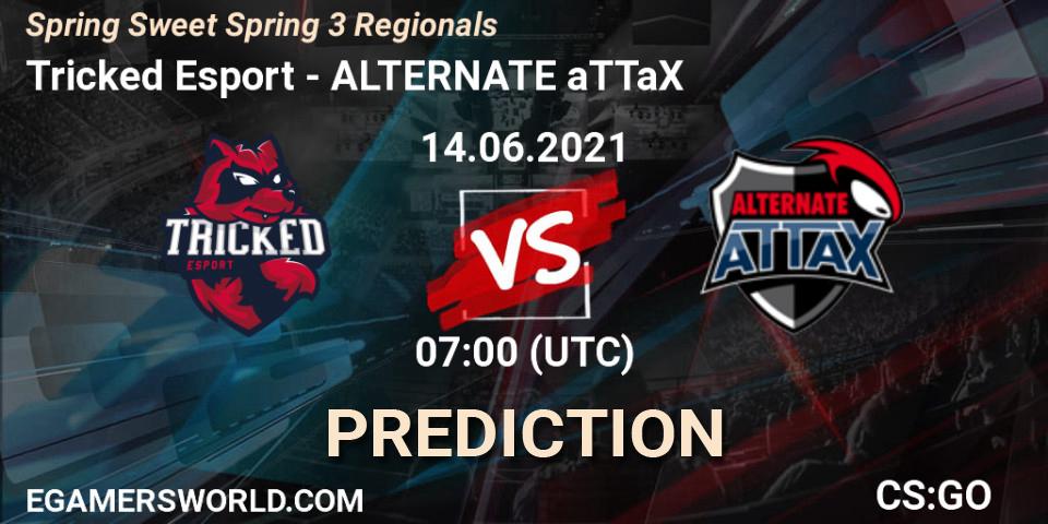 Prognose für das Spiel Tricked Esport VS ALTERNATE aTTaX. 14.06.21. CS2 (CS:GO) - Spring Sweet Spring 3 Regionals