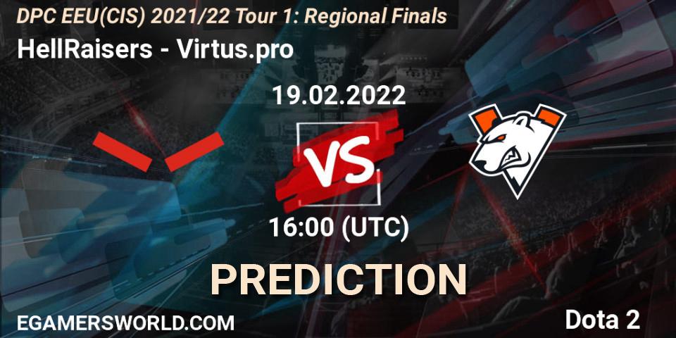 Prognose für das Spiel HellRaisers VS Virtus.pro. 19.02.22. Dota 2 - DPC EEU(CIS) 2021/22 Tour 1: Regional Finals