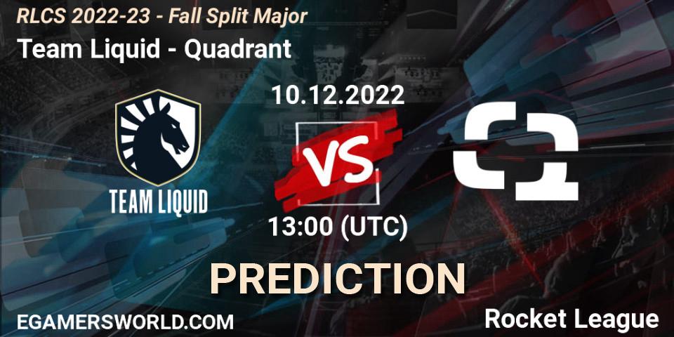 Prognose für das Spiel Team Liquid VS Quadrant. 10.12.22. Rocket League - RLCS 2022-23 - Fall Split Major