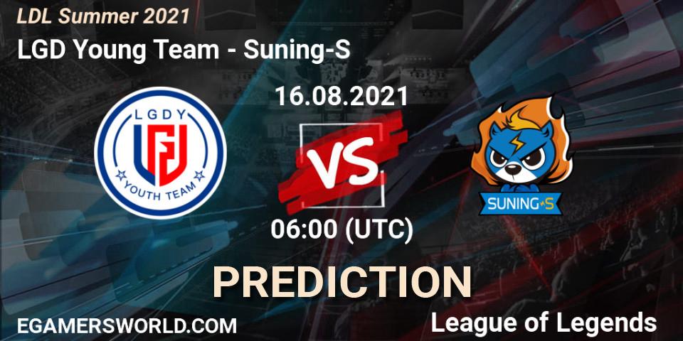 Prognose für das Spiel LGD Young Team VS Suning-S. 16.08.21. LoL - LDL Summer 2021