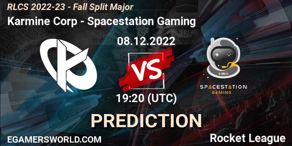Prognose für das Spiel Karmine Corp VS Spacestation Gaming. 08.12.22. Rocket League - RLCS 2022-23 - Fall Split Major