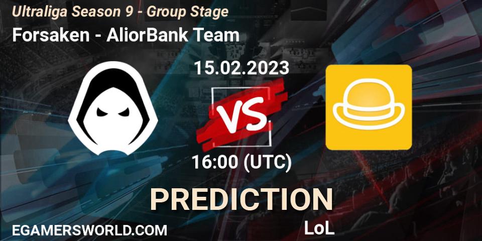 Prognose für das Spiel Forsaken VS AliorBank Team. 22.02.23. LoL - Ultraliga Season 9 - Group Stage