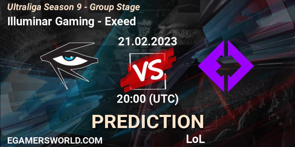Prognose für das Spiel Illuminar Gaming VS Exeed. 22.02.23. LoL - Ultraliga Season 9 - Group Stage