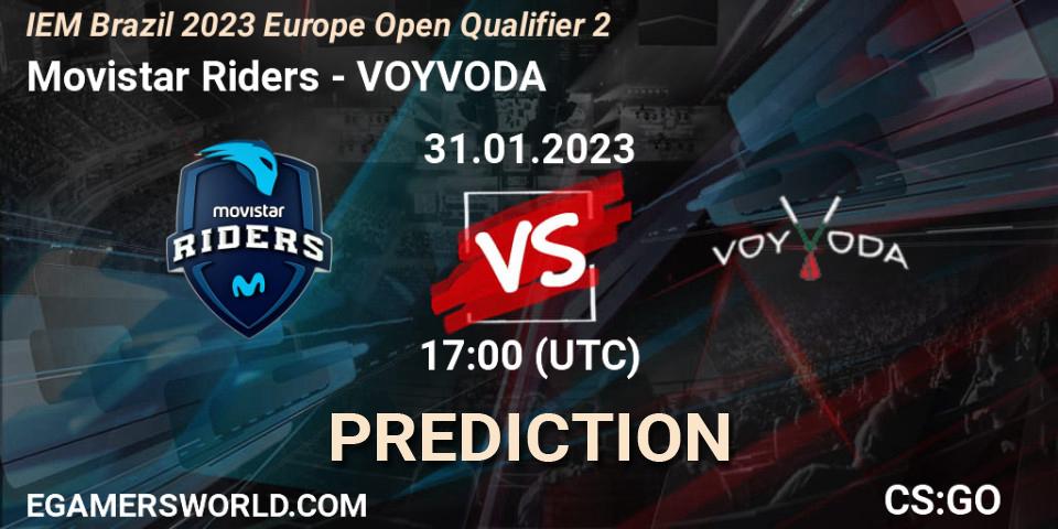 Prognose für das Spiel Movistar Riders VS VOYVODA. 31.01.23. CS2 (CS:GO) - IEM Brazil Rio 2023 Europe Open Qualifier 2