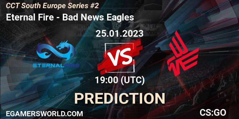 Prognose für das Spiel Eternal Fire VS Bad News Eagles. 25.01.23. CS2 (CS:GO) - CCT South Europe Series #2