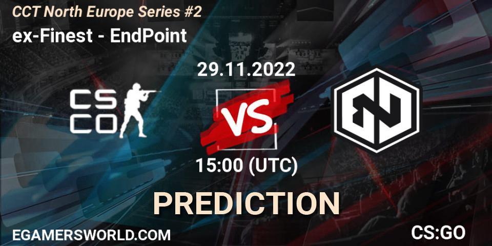 Prognose für das Spiel ex-Finest VS EndPoint. 29.11.22. CS2 (CS:GO) - CCT North Europe Series #2