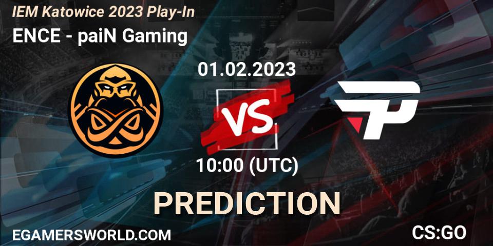 Prognose für das Spiel ENCE VS paiN Gaming. 01.02.23. CS2 (CS:GO) - IEM Katowice 2023 Play-In