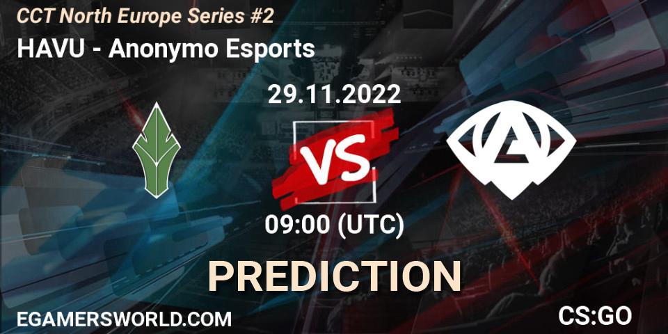 Prognose für das Spiel HAVU VS Anonymo Esports. 29.11.22. CS2 (CS:GO) - CCT North Europe Series #2