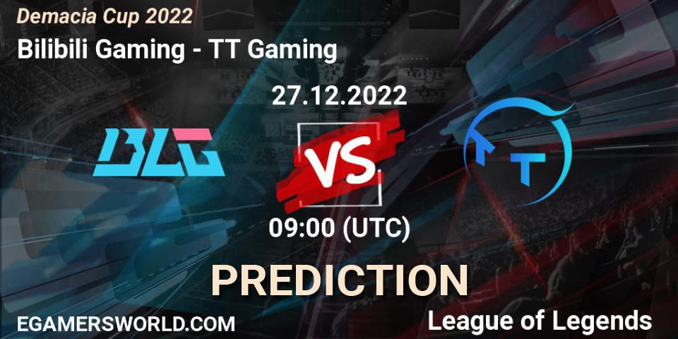Prognose für das Spiel Bilibili Gaming VS TT Gaming. 27.12.22. LoL - Demacia Cup 2022