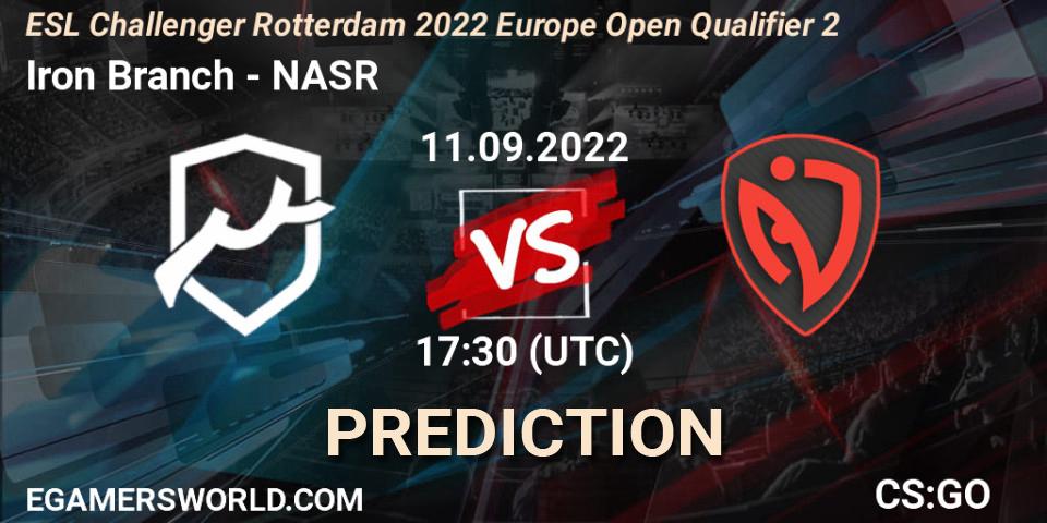 Prognose für das Spiel Iron Branch VS NASR. 11.09.22. CS2 (CS:GO) - ESL Challenger Rotterdam 2022 Europe Open Qualifier 2