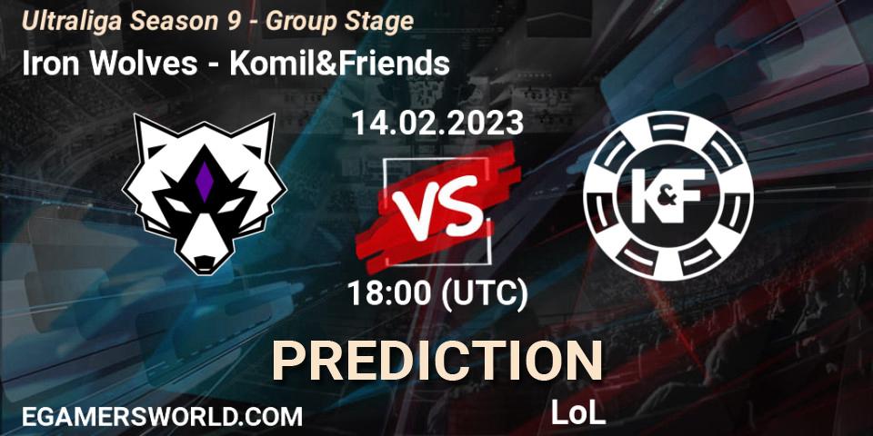 Prognose für das Spiel Iron Wolves VS Komil&Friends. 14.02.23. LoL - Ultraliga Season 9 - Group Stage