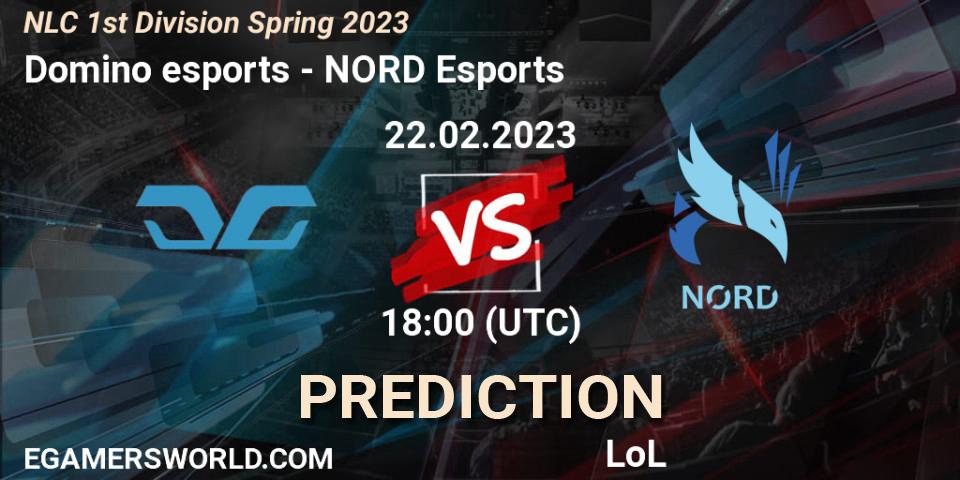 Prognose für das Spiel Domino esports VS NORD Esports. 22.02.23. LoL - NLC 1st Division Spring 2023