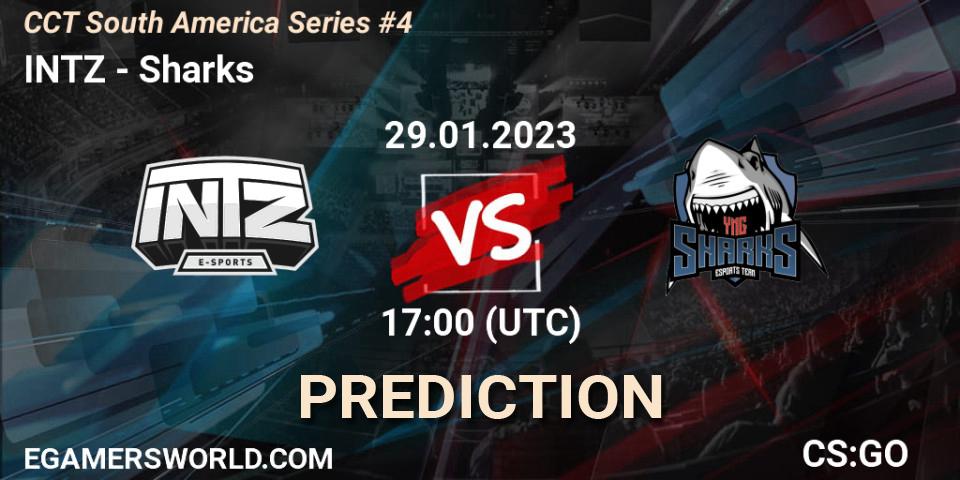 Prognose für das Spiel INTZ VS Sharks. 29.01.23. CS2 (CS:GO) - CCT South America Series #4