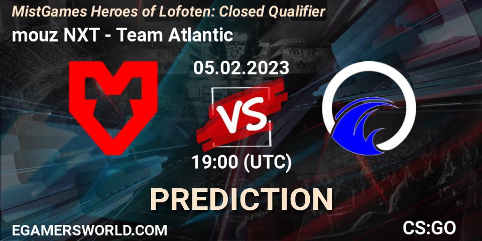 Prognose für das Spiel mouz NXT VS Team Atlantic. 05.02.23. CS2 (CS:GO) - MistGames Heroes of Lofoten: Closed Qualifier
