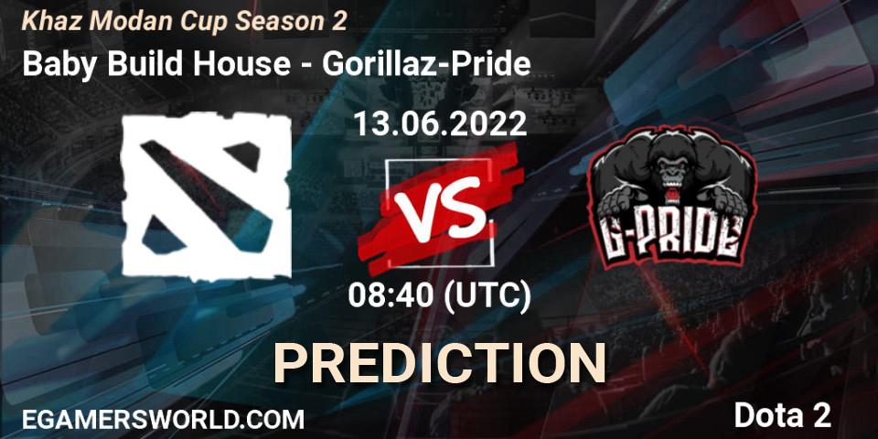 Prognose für das Spiel Baby Build House VS Gorillaz-Pride. 13.06.22. Dota 2 - Khaz Modan Cup Season 2