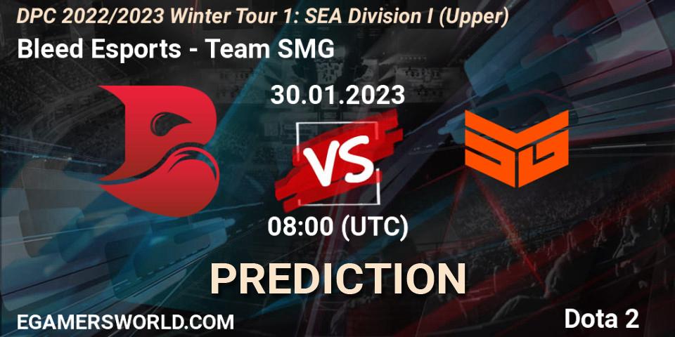 Prognose für das Spiel Bleed Esports VS Team SMG. 30.01.23. Dota 2 - DPC 2022/2023 Winter Tour 1: SEA Division I (Upper)