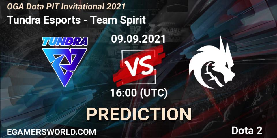 Prognose für das Spiel Tundra Esports VS Team Spirit. 09.09.21. Dota 2 - OGA Dota PIT Invitational 2021
