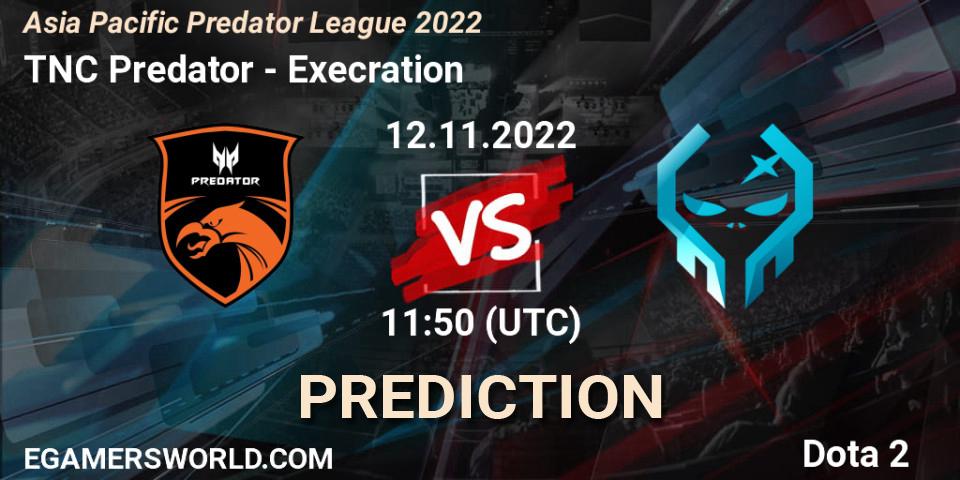 Prognose für das Spiel TNC Predator VS Execration. 12.11.22. Dota 2 - Asia Pacific Predator League 2022