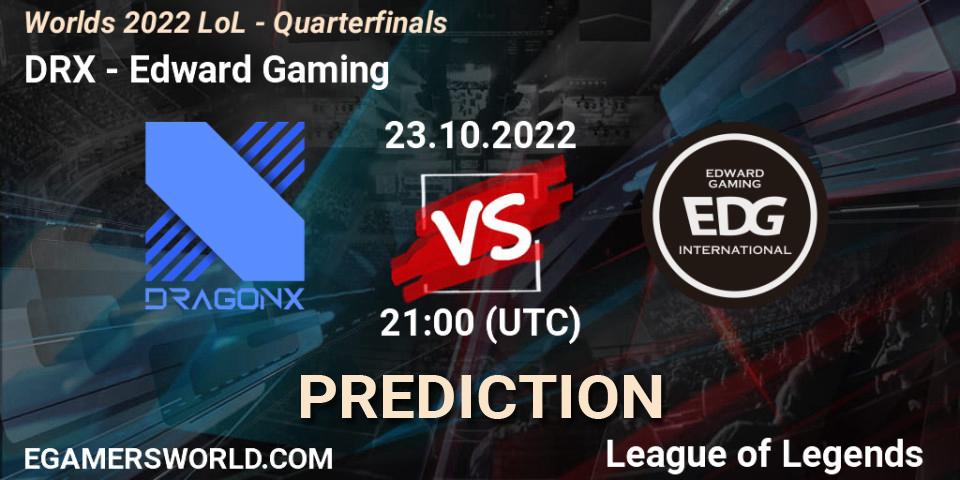 Prognose für das Spiel DRX VS Edward Gaming. 23.10.22. LoL - Worlds 2022 LoL - Quarterfinals